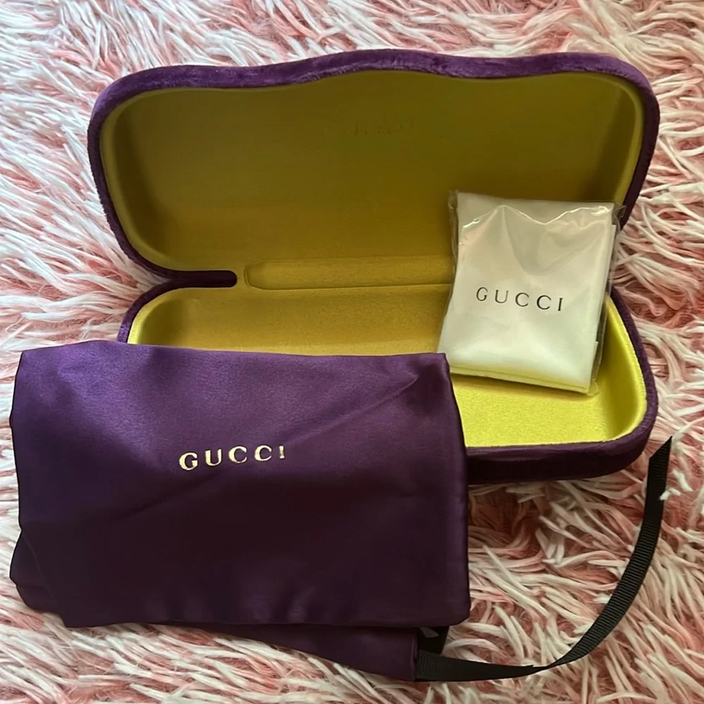 $60 or FREE Velvet Gucci Indigo Purple Sunglasses Eyewear Case